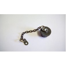 CLANSMAN 7 PIN  CABLE SOCKET PROTECTIVE CAP METAL WITH CHAIN